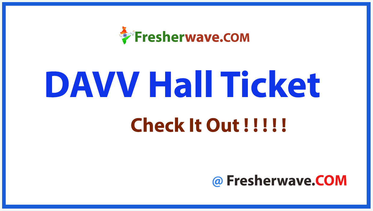 DAVV Hall Ticket