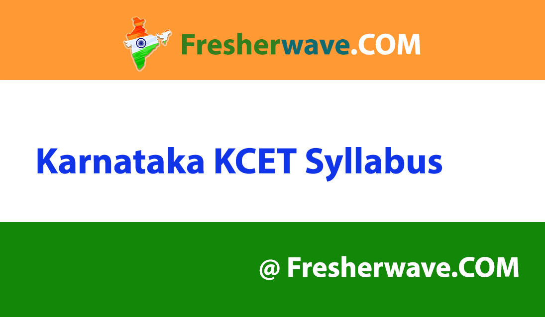 Karnataka KCET Syllabus