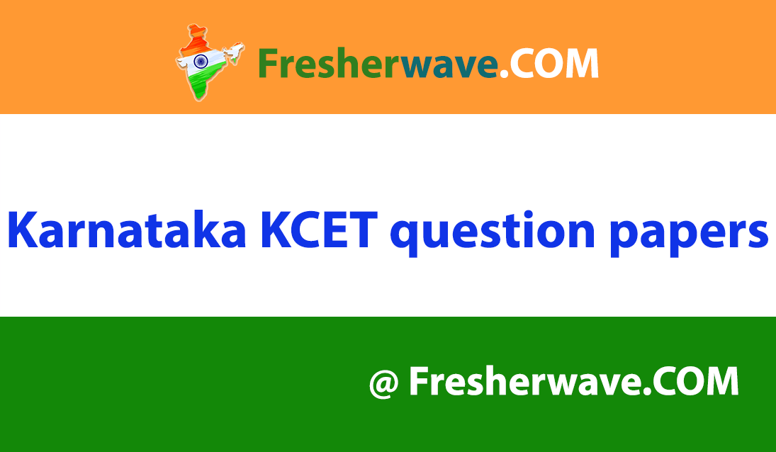 Karnataka KCET question papers