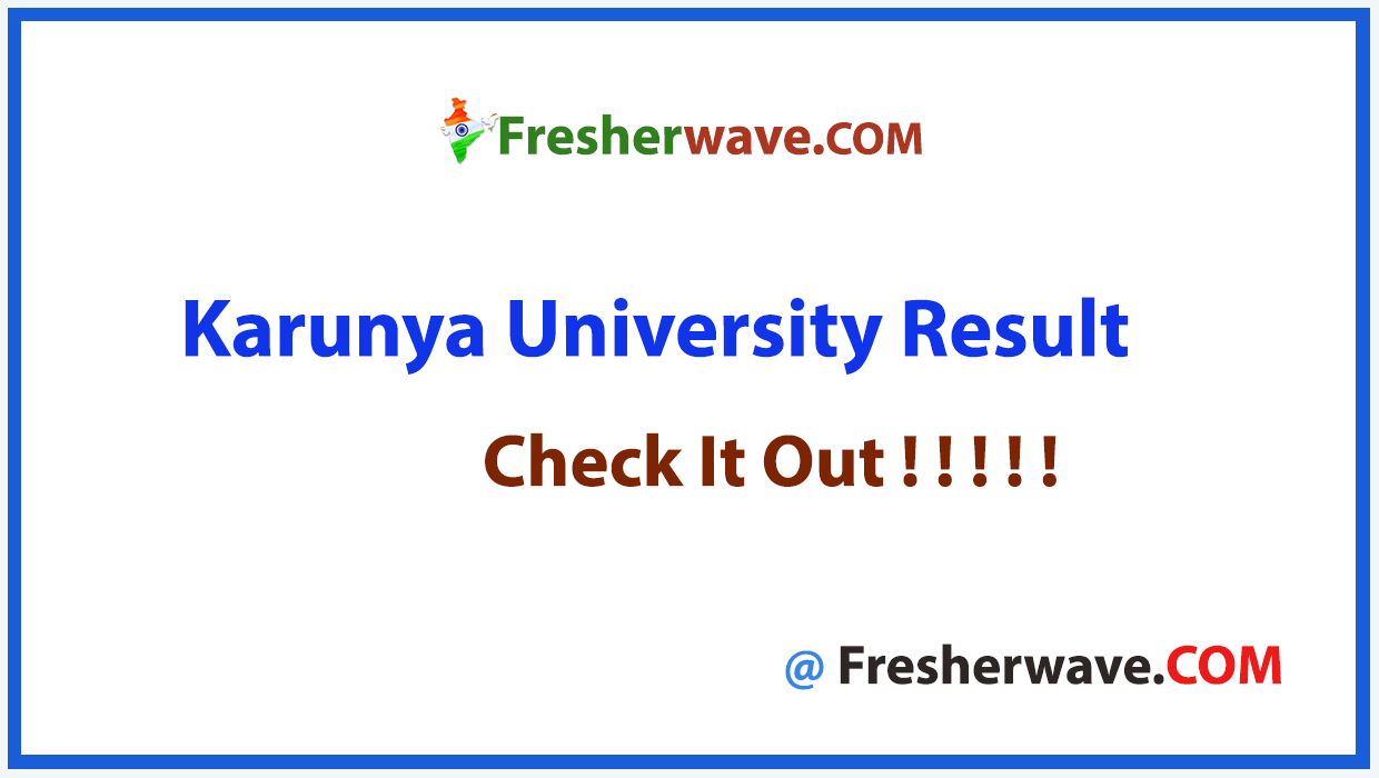 Karunya University Result