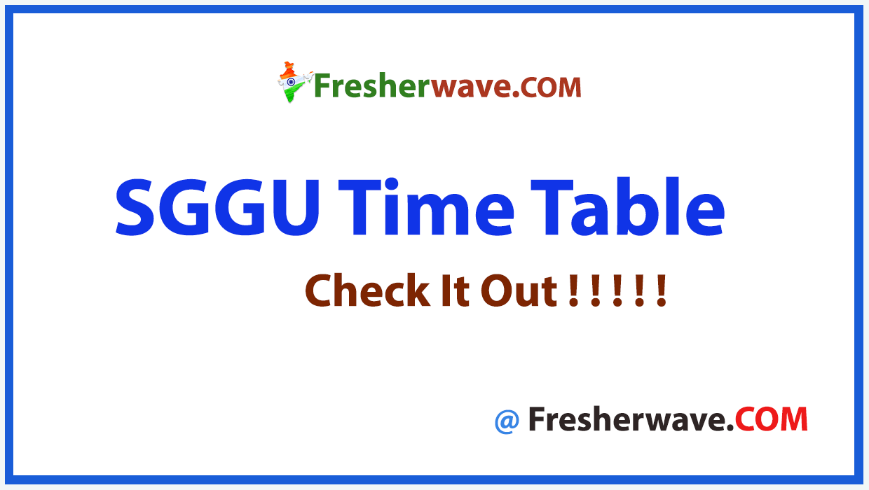 SGGU Time Table
