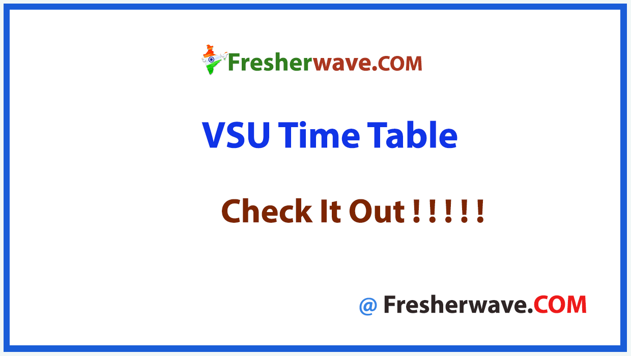 VSU Time Table